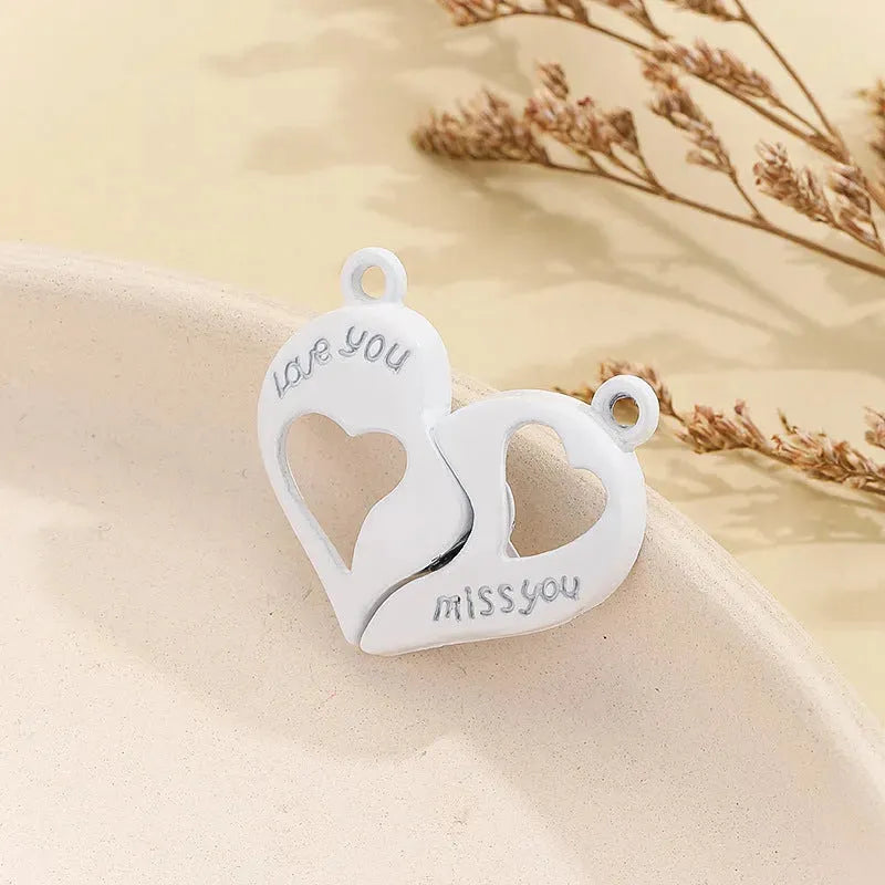 Heart Magnet Couple Girlfriends Color Matching - Bellarte Enchanté Heart Magnet Couple Girlfriends Color Matching
